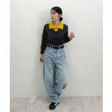 こなれ感出せる配色ニット。レイヤード風ポロニットトップス | futier land | 詳細画像26
