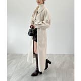 杢アイボリー | 羽織るだけで完成する上質スタイル。アレンジカラーシングルロングコート | futier land