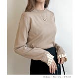 大人さりげないバイカラー。袖フリルニットトップス | futier land | 詳細画像8