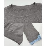 大人さりげないバイカラー。袖フリルニットトップス | futier land | 詳細画像9