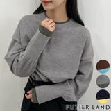 品よく着映える。配色レイヤード風ニット | futier land | 詳細画像1 