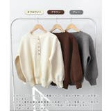 ゴールドボタンが映える。ヘンリーネックニットPO | futier land | 詳細画像2 