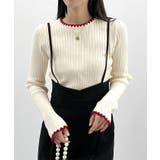 配色ステッチリブニット | futier land | 詳細画像5 