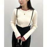 配色ステッチリブニット | futier land | 詳細画像4 