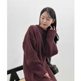 前後２wayでも華やぐ。zip付ミニ丈ニットワンピース | futier land | 詳細画像21 