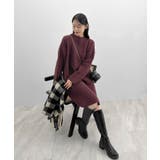 前後２wayでも華やぐ。zip付ミニ丈ニットワンピース | futier land | 詳細画像23 