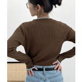 配色ステッチリブニット | futier land | 詳細画像13 