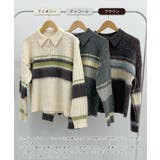 ふわっと包まれる幸せニット。アルパカタッチボーダーポロニット | futier land | 詳細画像2