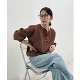 ゴールドボタンが映える。ヘンリーネックニットPO | futier land | 詳細画像11 