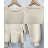 ふんわり袖で可愛さUP。ボリューム袖ペプラムニットトップス | futier land | 詳細画像9 