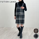 季節感たっぷり。起毛チェック柄ジャンスカ | futier land | 詳細画像1 