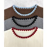 配色ステッチリブニット | futier land | 詳細画像16 