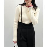 配色ステッチリブニット | futier land | 詳細画像14 