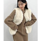 モカ | 前後２wayでも華やぐ。zip付ミニ丈ニットワンピース | futier land