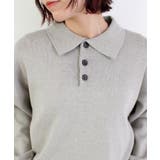 《ABYS》大人カジュアルが叶う。襟付きポロカラーニットトップス | futier land | 詳細画像43 