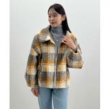 季節感をプラス。チェック柄ボアコート | futier land | 詳細画像23 