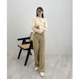 大人さりげないバイカラー。袖フリルニットトップス | futier land | 詳細画像21