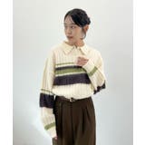 ふわっと包まれる幸せニット。アルパカタッチボーダーポロニット | futier land | 詳細画像29