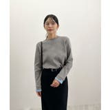 大人さりげないバイカラー。袖フリルニットトップス | futier land | 詳細画像33