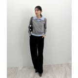 こなれ感出せる配色ニット。レイヤード風ポロニットトップス | futier land | 詳細画像19