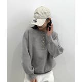 ゴールドボタンが映える。ヘンリーネックニットPO | futier land | 詳細画像24 