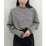 ライトグレー | 品よく着映える。配色レイヤード風ニット | futier land