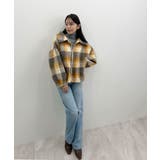 季節感をプラス。チェック柄ボアコート | futier land | 詳細画像17 