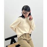 大人さりげないバイカラー。袖フリルニットトップス | futier land | 詳細画像19