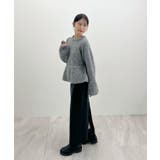 ふんわり袖で可愛さUP。ボリューム袖ペプラムニットトップス | futier land | 詳細画像18 