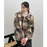季節感をプラス。チェック柄ボアコート | futier land | 詳細画像9 