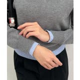 こなれ感出せる配色ニット。レイヤード風ポロニットトップス | futier land | 詳細画像20