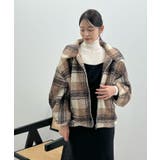季節感をプラス。チェック柄ボアコート | futier land | 詳細画像15 