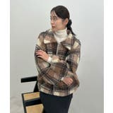 季節感をプラス。チェック柄ボアコート | futier land | 詳細画像10 