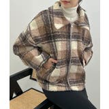 季節感をプラス。チェック柄ボアコート | futier land | 詳細画像11 