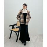 季節感をプラス。チェック柄ボアコート | futier land | 詳細画像16 