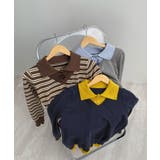 こなれ感出せる配色ニット。レイヤード風ポロニットトップス | futier land | 詳細画像33