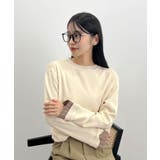 大人さりげないバイカラー。袖フリルニットトップス | futier land | 詳細画像18