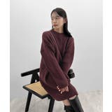 前後２wayでも華やぐ。zip付ミニ丈ニットワンピース | futier land | 詳細画像22 