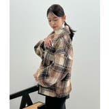 季節感をプラス。チェック柄ボアコート | futier land | 詳細画像14 