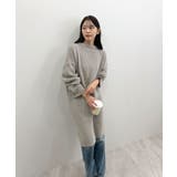 前後２wayでも華やぐ。zip付ミニ丈ニットワンピース | futier land | 詳細画像28 