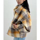 季節感をプラス。チェック柄ボアコート | futier land | 詳細画像22 
