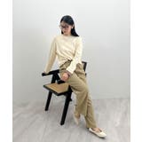 大人さりげないバイカラー。袖フリルニットトップス | futier land | 詳細画像17