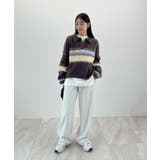 ふわっと包まれる幸せニット。アルパカタッチボーダーポロニット | futier land | 詳細画像14