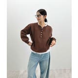 ゴールドボタンが映える。ヘンリーネックニットPO | futier land | 詳細画像19 