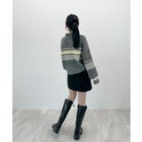 ふわっと包まれる幸せニット。アルパカタッチボーダーポロニット | futier land | 詳細画像18