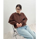 ゴールドボタンが映える。ヘンリーネックニットPO | futier land | 詳細画像12 