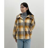 季節感をプラス。チェック柄ボアコート | futier land | 詳細画像18 