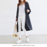 【春新作】リネンブレンド ロングコート ガウンコート | futier land | 詳細画像2 