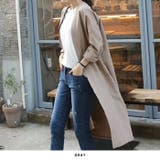 【春新作】リネンブレンド ロングコート ガウンコート | futier land | 詳細画像7 