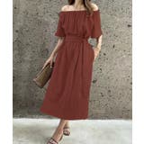 ブラウン | ワンピース 2way オフショルダー | futier land